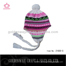 Warme Art und Weise Winterhüte für Dame handgemachte häkeln preiswerte einfache Beanie für Dame nett für Frauen